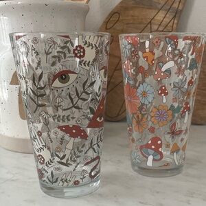 Colorful set of 2 Glass